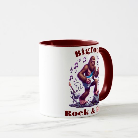 Bigfoots Rock & Roll Tasse (VorderseiteRechts)