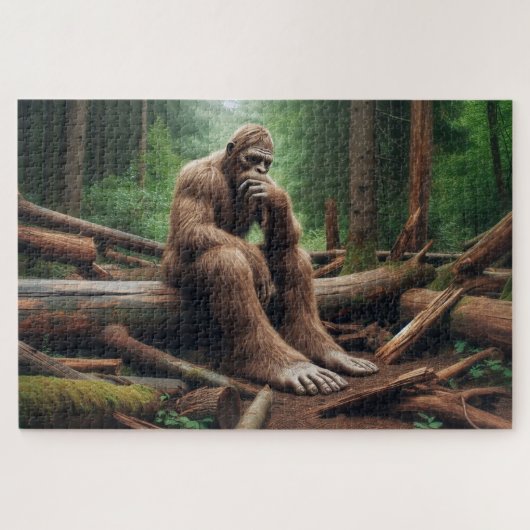 Bigfoot's Woodland Throne, Bigfoot Deep in Thought Puzzle (Horizontal)