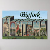 Bigfork, Montana - Große Briefmarkenszenen Poster (Vorne)