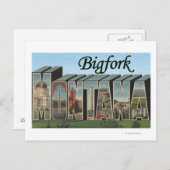 Bigfork, Montana - Große Briefmarkenszenen Postkarte (Vorne/Hinten)