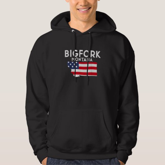 Bigfork Montana USA State America Travel Montanan Hoodie (Vorderseite)