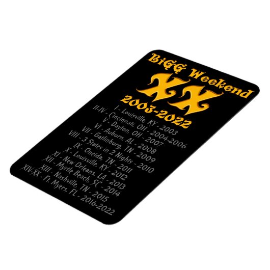 BiGG Weekend XX History Magnet (Linke Seite)