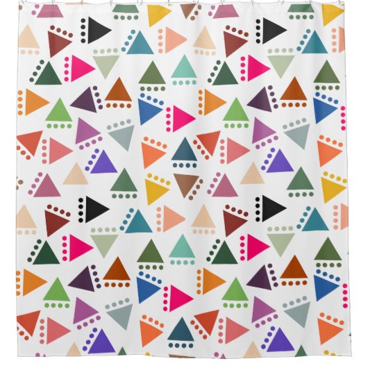 Bigger Boho Dreiecke Duschvorhang (Vorderseite)