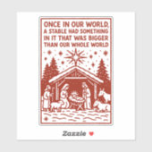 Bigger than our whole world 1 aufkleber (Blatt)