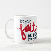 Bigger than your fear kaffeetasse (Links)