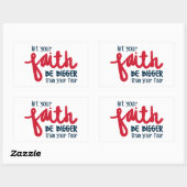 Bigger than your fear rechteckiger aufkleber (Blatt)