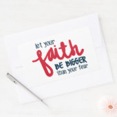 Bigger than your fear rechteckiger aufkleber (Umschlag)