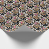 Biggie das Bulldog Animal Gram Wrapping Paper Geschenkpapier (Ecke)