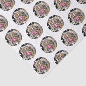 Biggie the Bulldog Circles Animal Gram Seidenpapier (Detail)