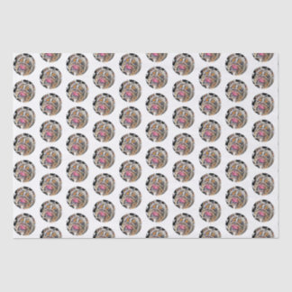 Biggie the Bulldog Circles Animal Gram Seidenpapier