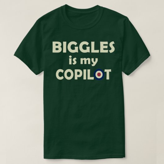 BIGGLES IST MEIN KOPILOT  T-Shirt (Design vorne)