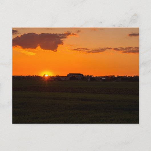 Biggleswade Sunset Postkarte (Vorderseite)