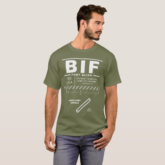 Biggs Army Airfield Fort Bliss BIF T - Shirt (Vorne ganz)