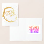 BIGHEAD SANTA - Frohe Weihnachtskarte Folienkarte (Anzeige)