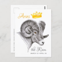 Bighoram mit Crown Aries Zodiac Tierart