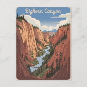 Bighorn Canyon im Vintage-Stil Postkarte