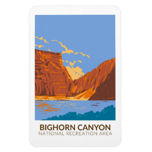 Bighorn Canyon National Recreation Area Vintag Magnet