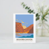 Bighorn Canyon National Recreation Area Vintag Postkarte (Stehend Vorderseite)