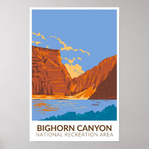 Bighorn Canyon National Recreation Area Vintage Poster
