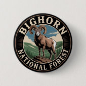 Bighorn National Forest Bighorn Sheep Button (Vorderseite)