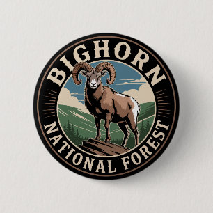Bighorn National Forest Bighorn Sheep Button