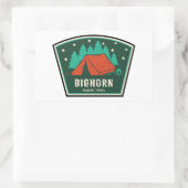 Bighorn National Forest Camping Rechteckiger Aufkleber (Tasche)