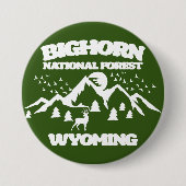 Bighorn National Forest Wyoming Button (Vorderseite)