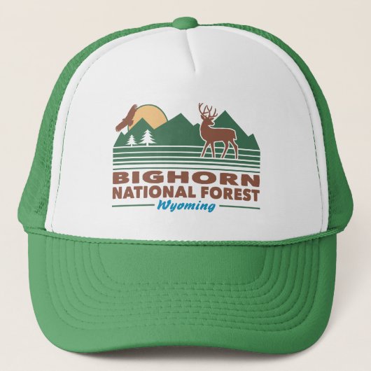Bighorn National Forest Wyoming Truckerkappe (Vorderseite)
