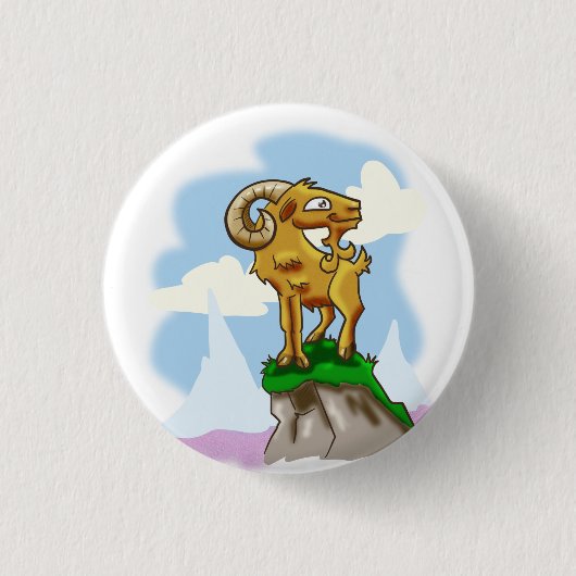Bighorn Ram Button (Vorderseite)