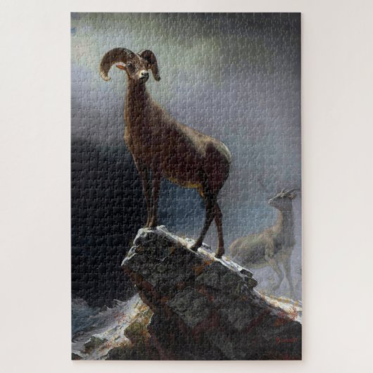 Bighorn Sheep, Albert Bierstadt Puzzle (Vertikal)