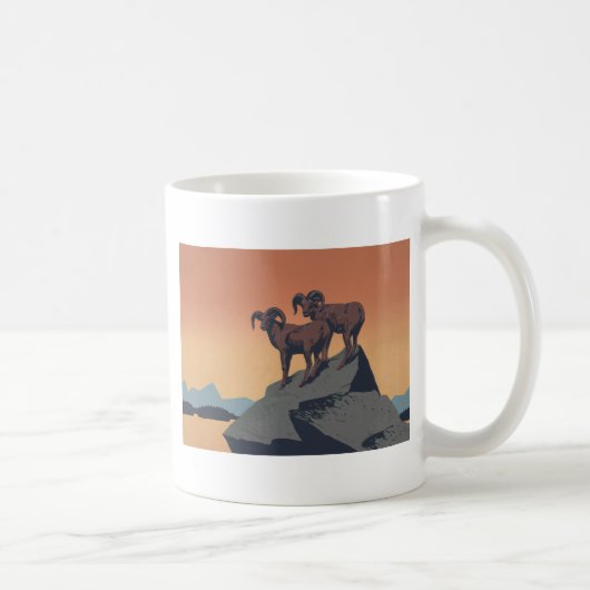 Bighorn Sheep American West Wildlife Kaffeetasse (Rechts)