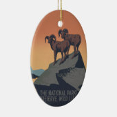 Bighorn Sheep American West Wildlife Keramik Ornament (Rechts)