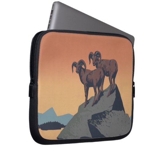 Bighorn Sheep American West Wildlife Laptopschutzhülle (Vorne Rechts)