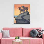 Bighorn Sheep American West Wildlife Leinwanddruck (Insitu (Wohnzimmer))