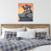 Bighorn Sheep American West Wildlife Leinwanddruck (Insitu (Schlafzimmer))