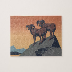 Bighorn Sheep American West Wildlife Puzzle