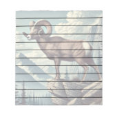 Bighorn Sheep auf einem Felsvorsprung Notizblock (Vorderseite)