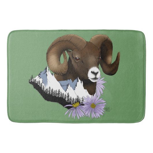 Bighorn Sheep Badematte (Vorderseite)