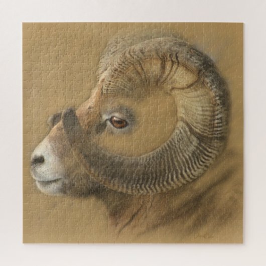 Bighorn Sheep Chalk Zeichnend Puzzle (Vertikal)