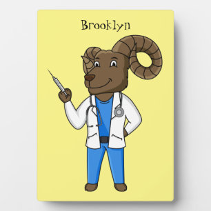 Bighorn sheep doctor cartoon illustration fotoplatte