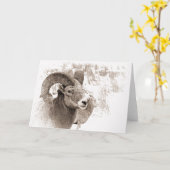 BigHorn Sheep Karte (Gelbe Blume)