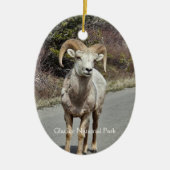 Bighorn Sheep Keramik Ornament (Vorne)