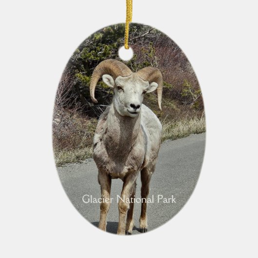 Bighorn Sheep Keramik Ornament (Vorne)