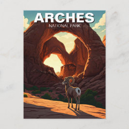 Bighorn Sheep Moab Utah Arches Nationalpark Postkarte