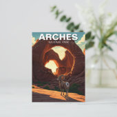 Bighorn Sheep Moab Utah Arches Nationalpark Postkarte (Stehend Vorderseite)