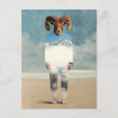 Bighorn Sheep Person on the Beach Postkarte (Vorderseite)
