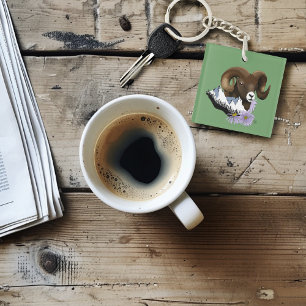 Bighorn Sheep Ram Green Mountains Schlüsselanhänger