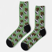Bighorn Sheep Ram Green Mountains Socken (Linkes Detail)