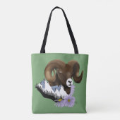 Bighorn Sheep Ram Green Mountains Tasche (Rückseite)