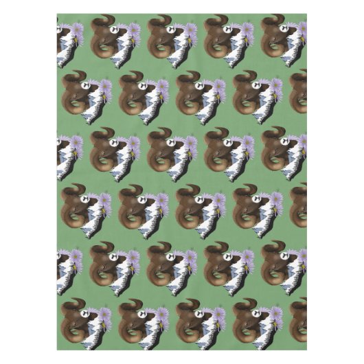 Bighorn Sheep Ram Green Mountains Tischdecke (Vorderseite)